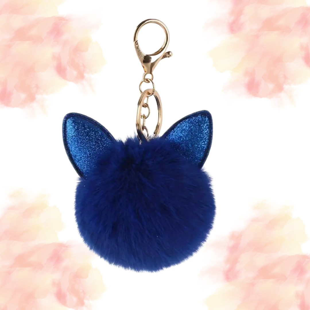 Bunny Pom Pom Keychain