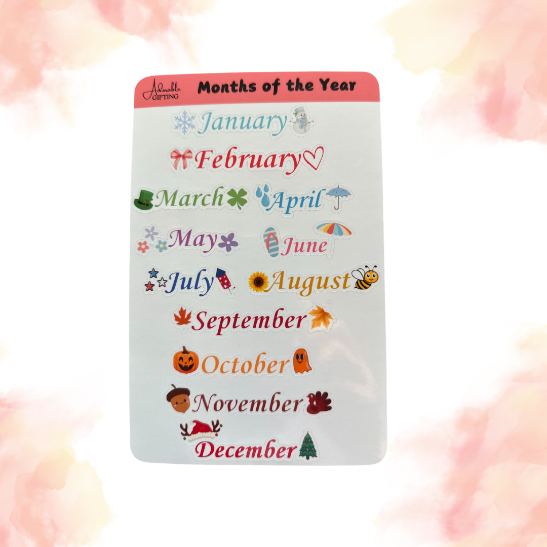 Sticker Sheet - Months of the Year