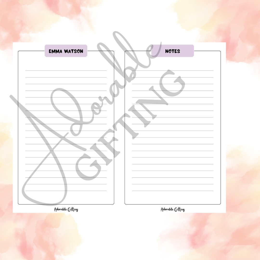 Notepad - Purple Notes (Personalization Available)